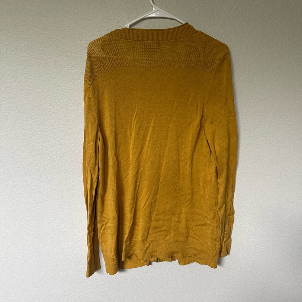 Eddie Bauer yellow mustard cardigan - Picture 4 of 5